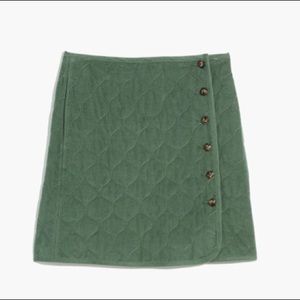 NWOT Madewell Corduroy Quilted Mini Skirt